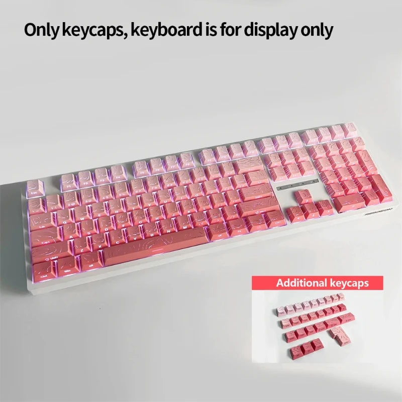 Nexa 98 Key White Topographic 4.0 PBT Keycaps