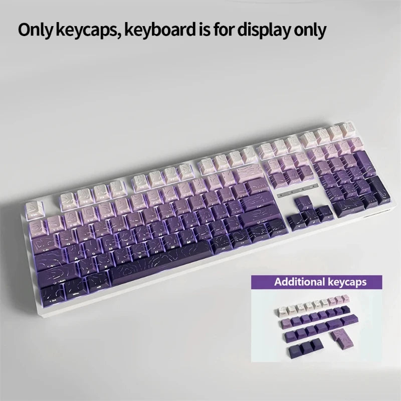 Nexa 98 Key White Topographic 4.0 PBT Keycaps