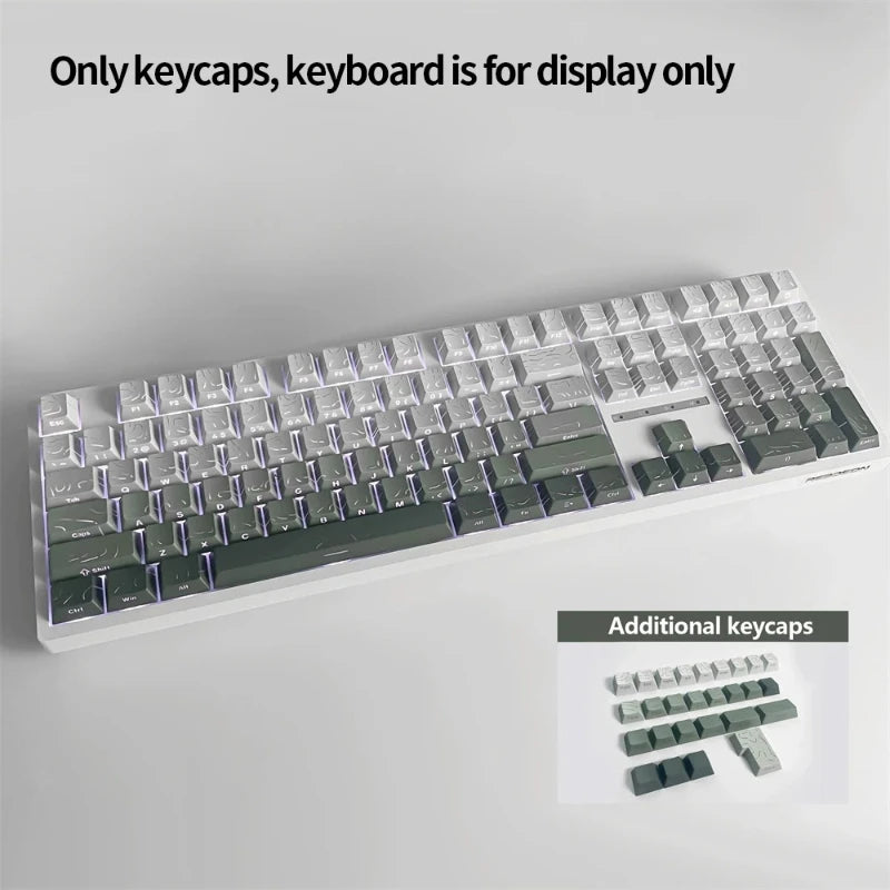Nexa 98 Key White Topographic 4.0 PBT Keycaps