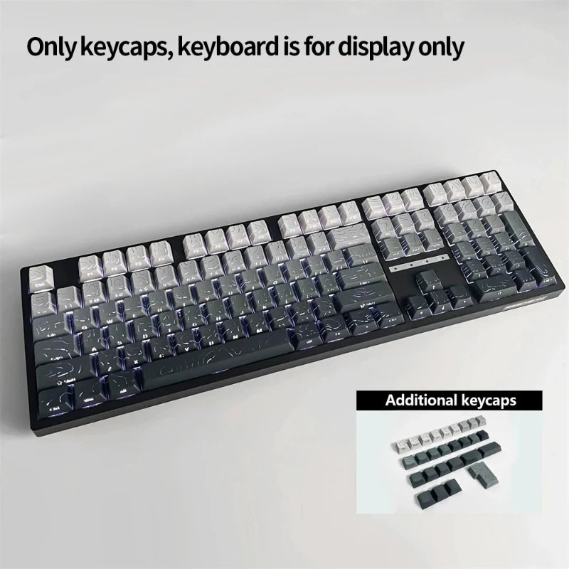 Nexa 98 Key White Topographic 4.0 PBT Keycaps