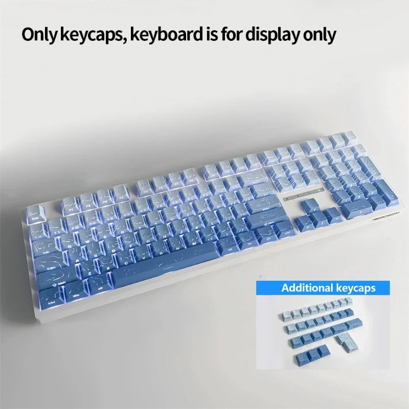 Nexa 98 Key White Topographic 4.0 PBT Keycaps